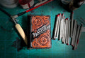 Leather carving pattern and structural pattern of passport cover