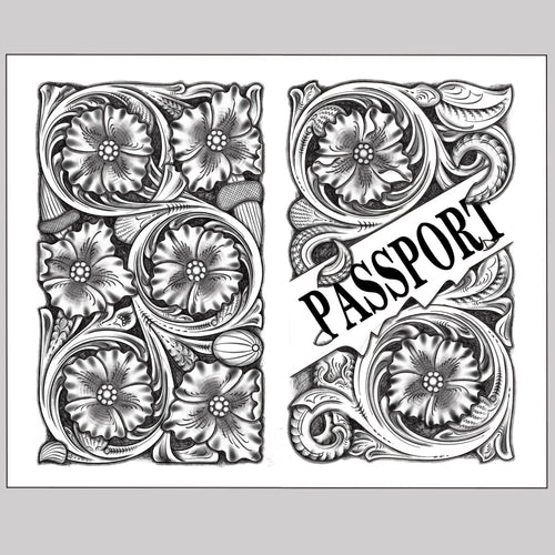 Detailed explanation of leather carving patterns and carving process for passport covers